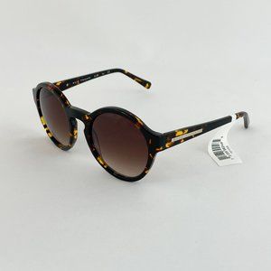 Elie Tahari Black & Gold Round Sunglasses MSRP $158
